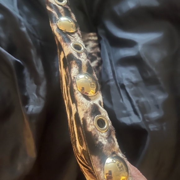 Jimmy Choo Leopard Print Pony Hair Clutch - Picture 5 of 5